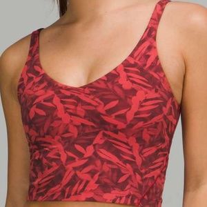 Lululemon Align Tank size 2 in Spray Leaf Fireside Red Multi